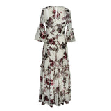 Imogen 1-Tier Ruffle Maxi Dress in Fleur De L'amour