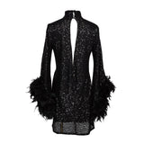 Time Warp Sequin Mod Mini in Frankie Black