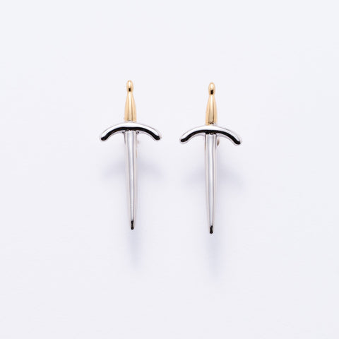 Dagger Sterling Silver Stud Earrings