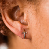 Dagger Sterling Silver Stud Earrings