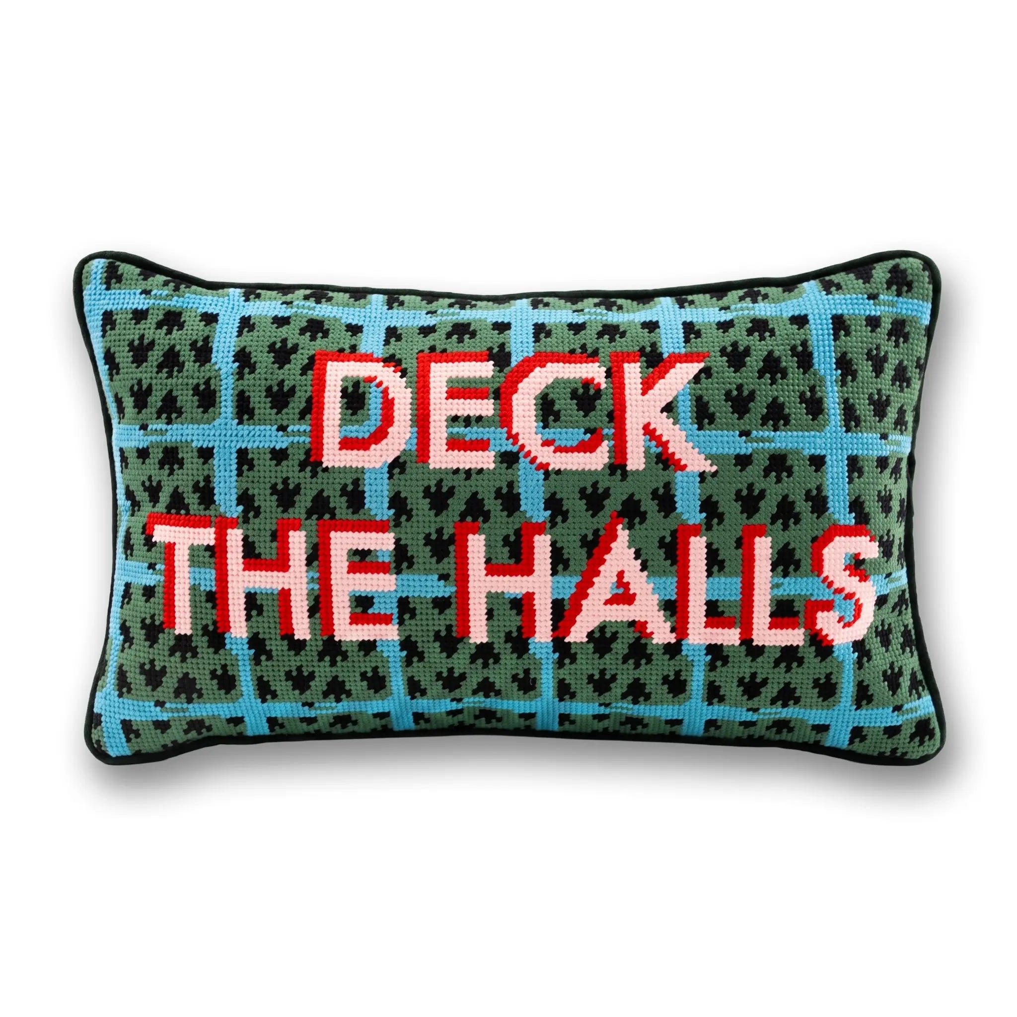 Needlepoint Pillow - Deck the Halls