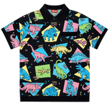 Unisex Dino Party Button Up Knit Shirt