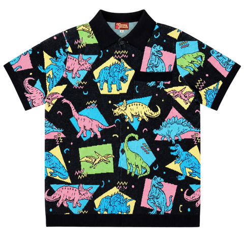 Unisex Dino Party Button Up