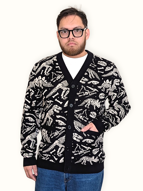 Dinosaur Fossil Cardigan 100% Cotton