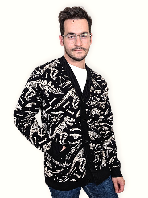 Dinosaur Fossil Cardigan 100% Cotton