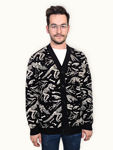 Dinosaur Fossil Cardigan 100% Cotton