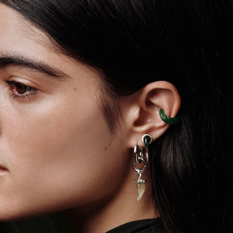 Carved Gemstone Ear Cuff