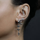 Cosmic Moon Eye Stud Earrings