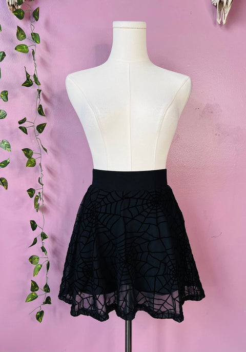The Morbid Mini Skort - WEBS - Sheer Skirt with Built In Shorts