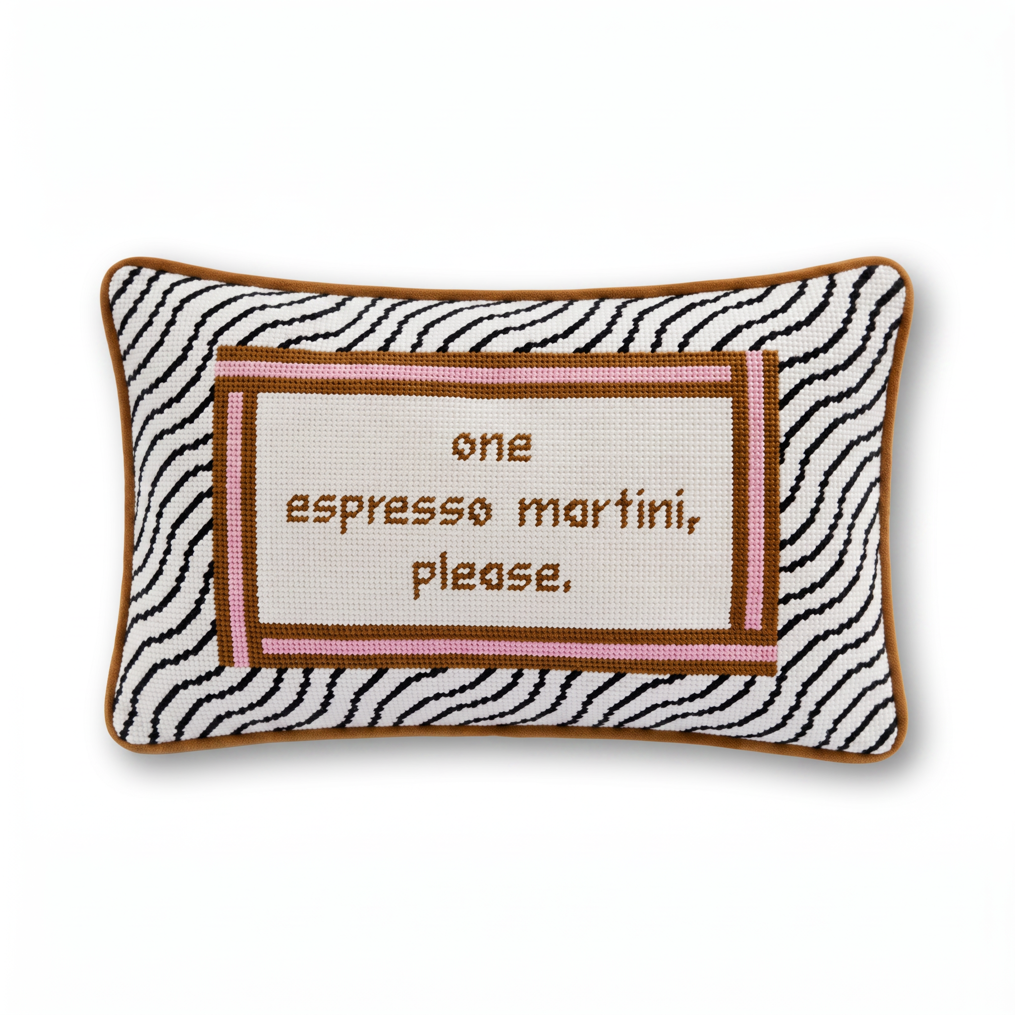 Needlepoint Pillow - One Espresso Martini Please