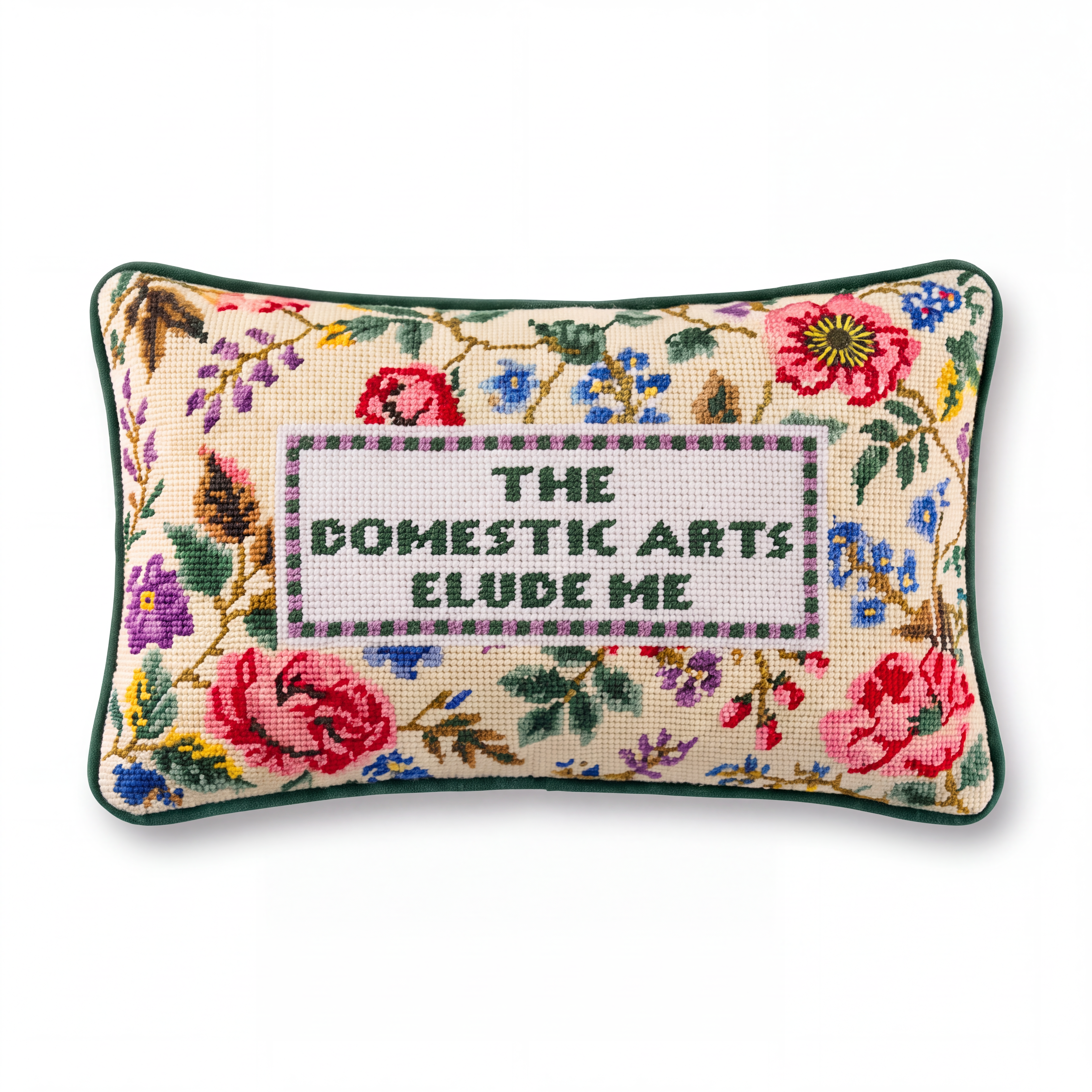 Needlepoint Pillow - The Domestic Arts Elude Me
