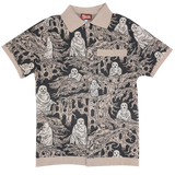 Unisex Eldritch Horror Button Up Knit Shirt