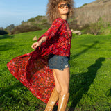 Electric Sangria Float Scarf Top