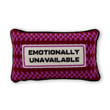 Needlepoint Pillow - Emotionally Unavailable