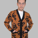 Unisex Esoteric Snake Cardigan 100% Cotton
