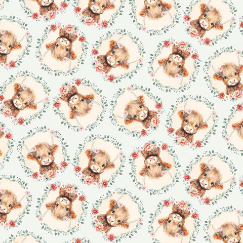Vintage Style Midi Dress Cows