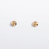 Tiny Faceted Circle Flat Back Stud Earrings