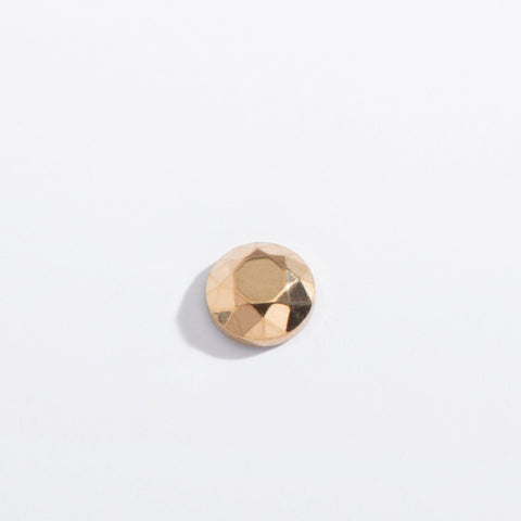 Tiny Faceted Circle Flat Back Stud Earrings