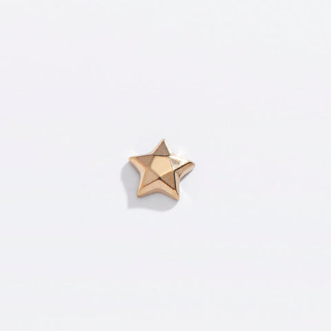 Tiny Faceted Star Flat Back Stud Earrings