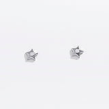 Tiny Faceted Star Flat Back Stud Earrings