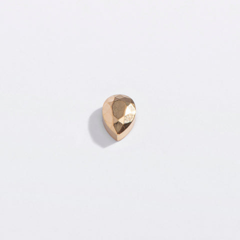 Tiny Faceted Teardrop Flat Back Stud Earrings