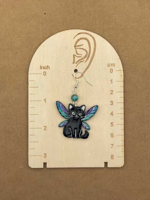 Fairy Cat Dangle Earrings