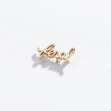 Feral Script Sterling Silver Stud Earrings
