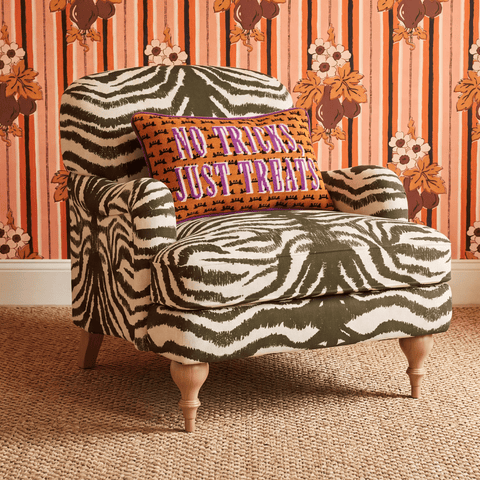 Needlepoint Pillow - No Tricks Just Treats
