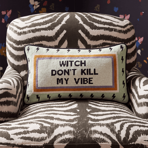 Needlepoint Pillow - Witch Don't Kill My Vibe