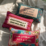 Needlepoint Pillow - I'm Looking for a Man In Finance
