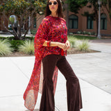 Electric Sangria Float Scarf Top