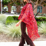 Electric Sangria Float Scarf Top
