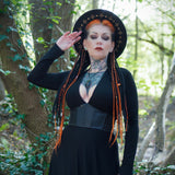 Blair - Jersey Maxi Dress with Vegan Leather Corset Waist