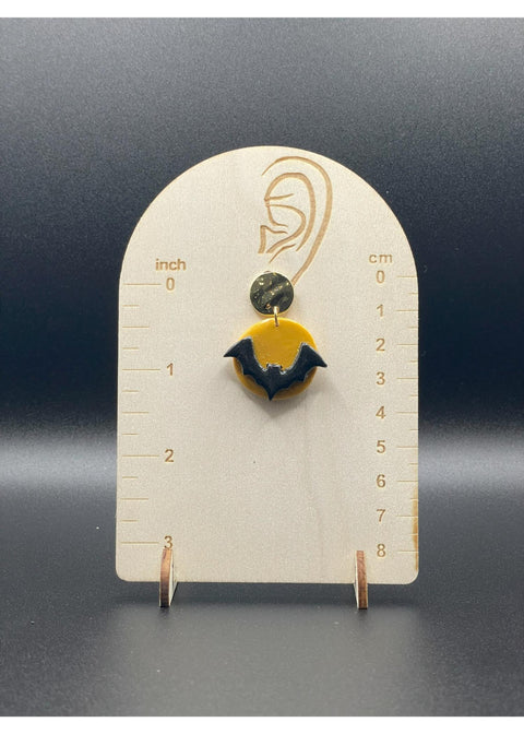 Salem Full Moon Bat Earrings