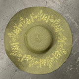 Embroidered Floppy Sun Hat - XL Brim - Botanicals