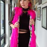 Genghis Faux Fur Vest in Voltage Pink