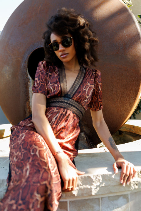 Gigi Dress in Python Siren