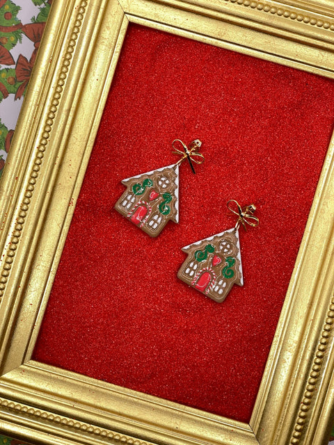 Gingerbread House Earrings