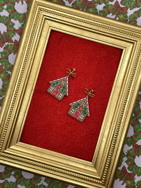 Gingerbread House Earrings