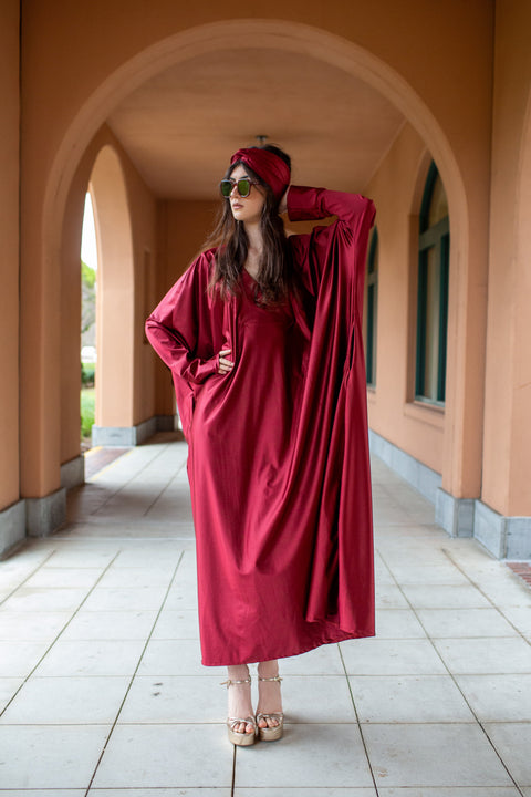 Gracie Caftan in Carnelian Slink