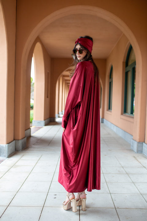 Gracie Caftan in Carnelian Slink