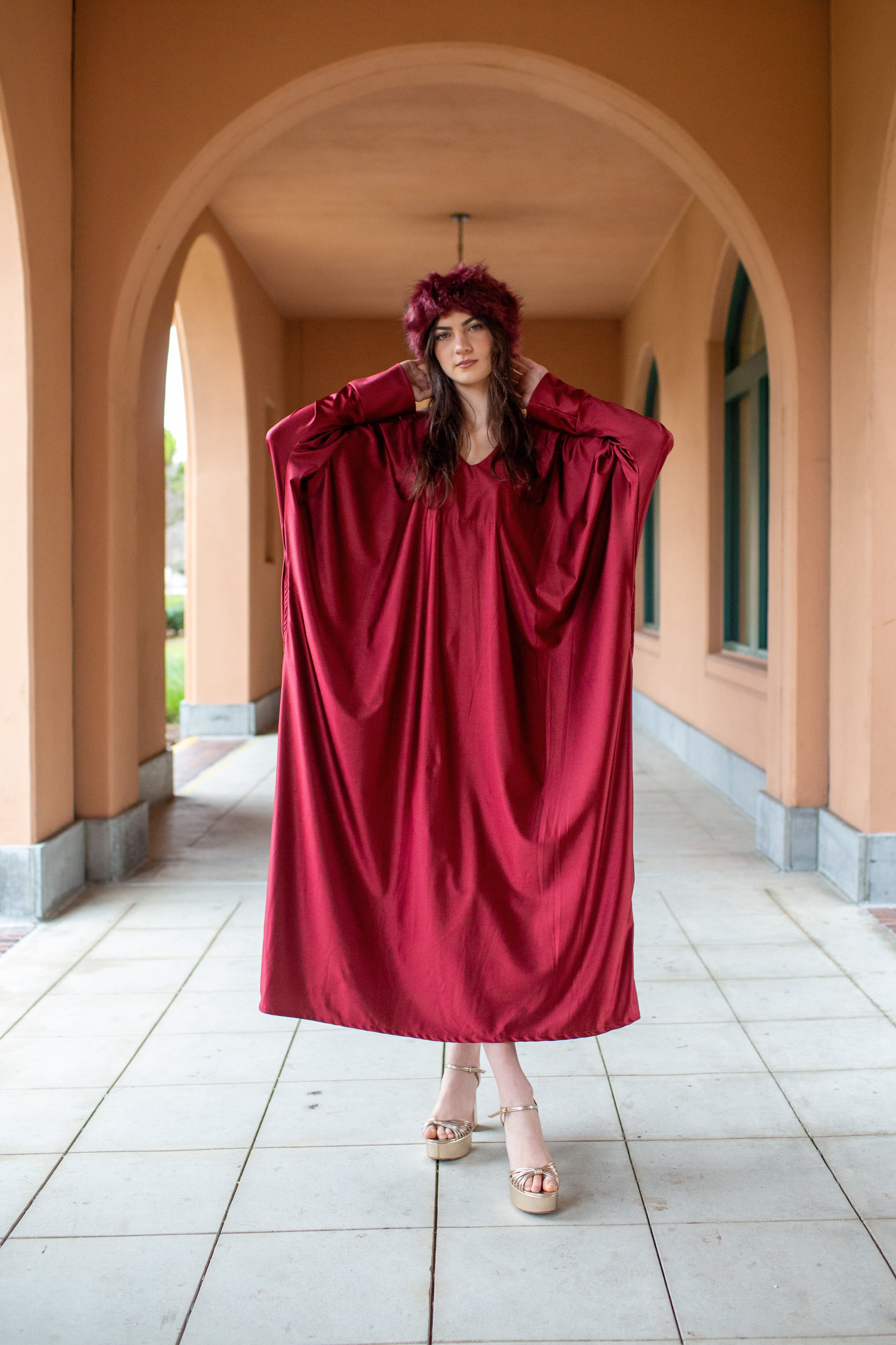 Gracie Caftan in Carnelian Slink