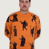 Unisex 100% Cotton Knit Sweater - Greek Gods