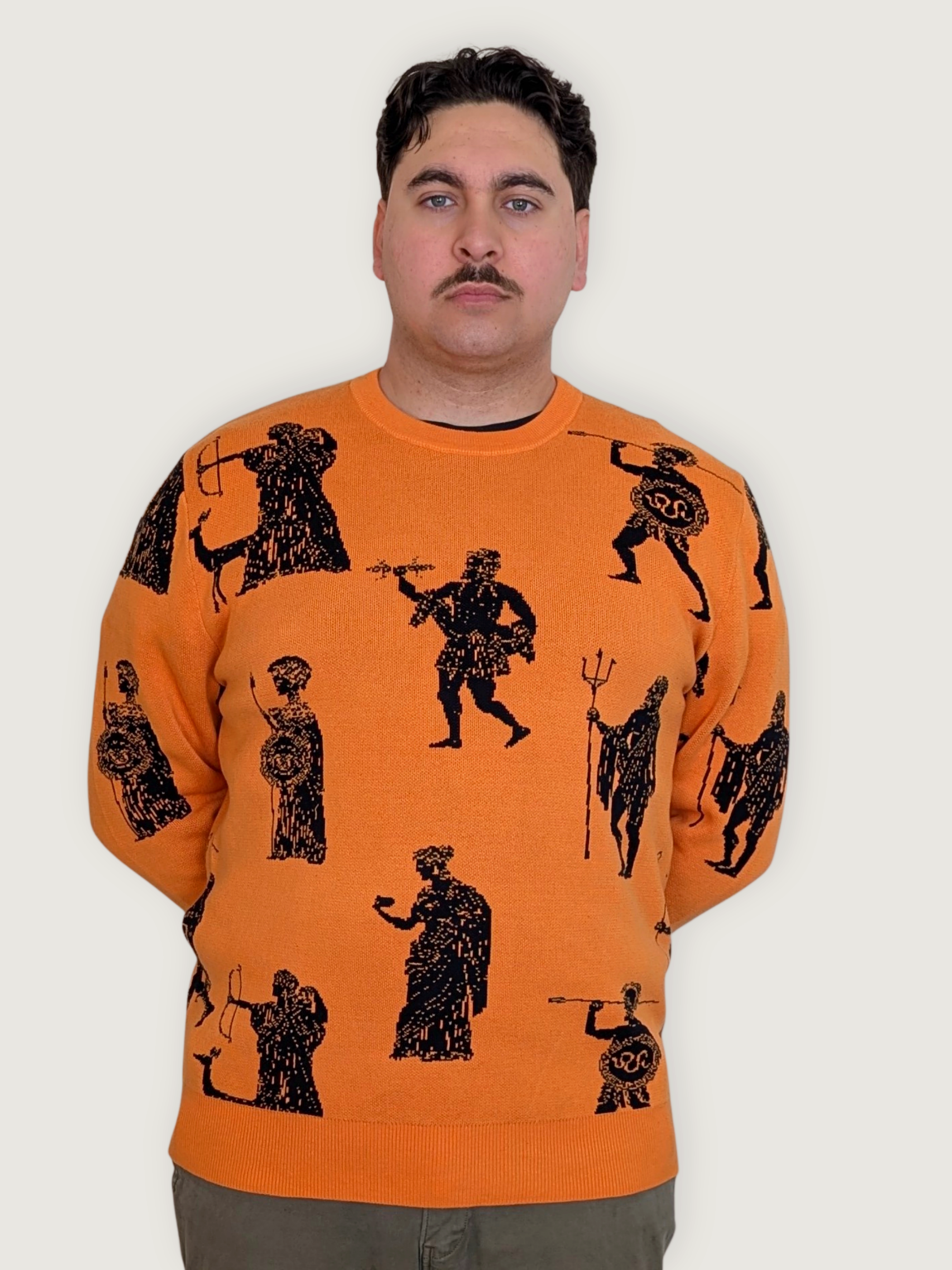 Unisex 100% Cotton Knit Sweater - Greek Gods