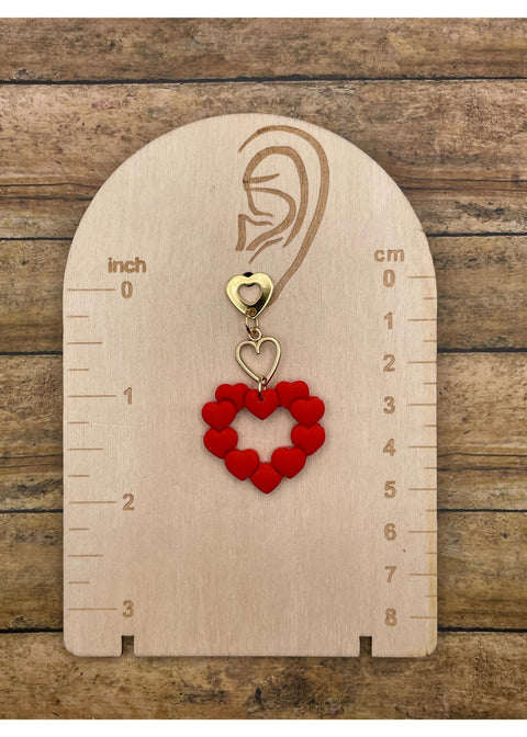 Heart Wreath Dangle Earrings