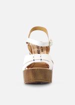 Hollie Wooden Platform Heels