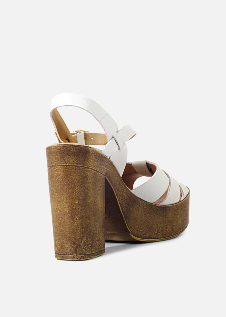Hollie Wooden Platform Heels