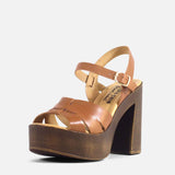 Hollie Wooden Platform Heels