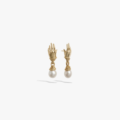 Hands Of Fate Pearl Studs