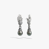 Hands of Fate Pearl Stud Earrings